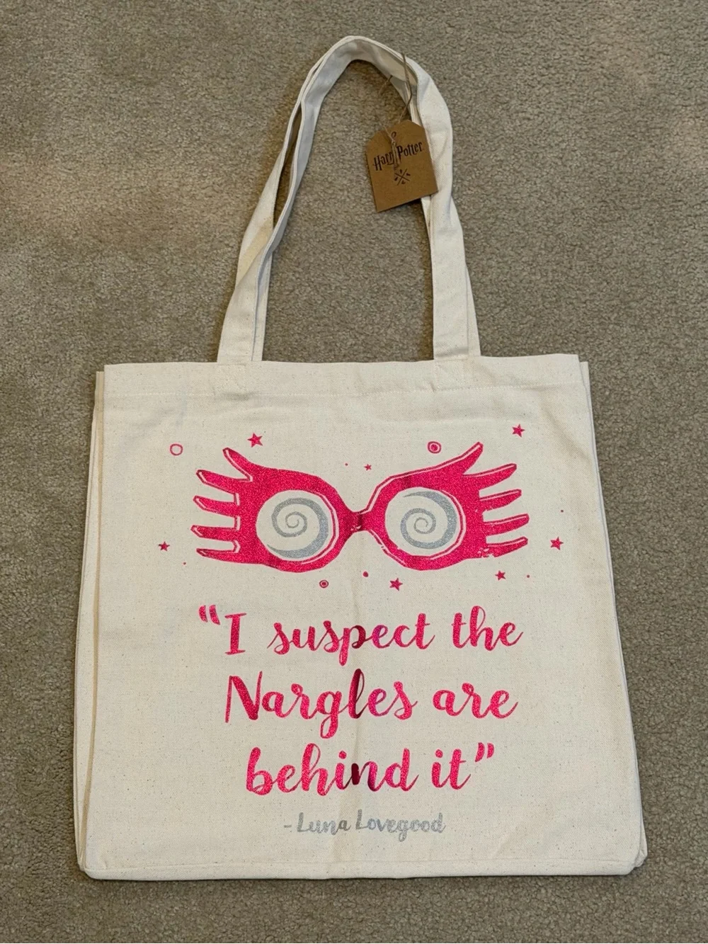 NEW HARRY POTTER SHOP NEW YORK CITY TOTE BAG, BAG & BOOKMARK